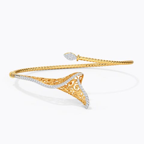 Rosine Ornate Diamond Bracelet Diamond Bracelets 14 Karat Yellow Gold Rosine Ornate Diamond Bracelet
