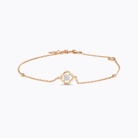 Delicate Twinkling Diamond Bracelet Diamond Bracelets 14 Karat Rose Gold Delicate Twinkling Diamond Bracelet