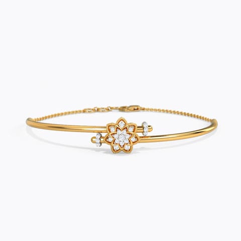 Adela Bloom Loha Diamond Bracelet Diamond Bracelets 14 Karat Yellow Gold Adela Bloom Loha Diamond Bracelet