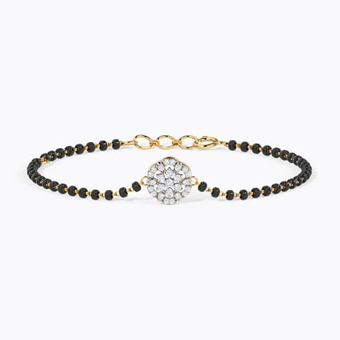 Sitara Diamond Mangalsutra Bracelet Diamond Bracelets 14 Karat Yellow Gold Sitara Diamond Mangalsutra Bracelet