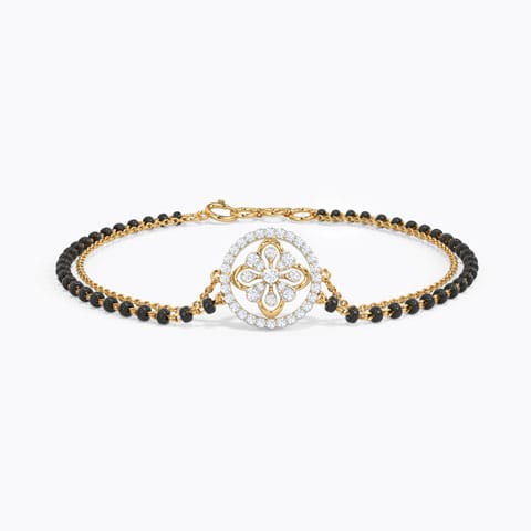Nila Diamond Mangalsutra Bracelet Diamond Bracelets 14 Karat Yellow Gold Nila Diamond Mangalsutra Bracelet