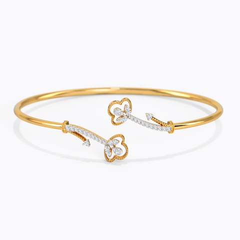 Aaryana Bloom Diamond Bracelet Diamond Bracelets 14 Karat Yellow Gold Aaryana Bloom Diamond Bracelet