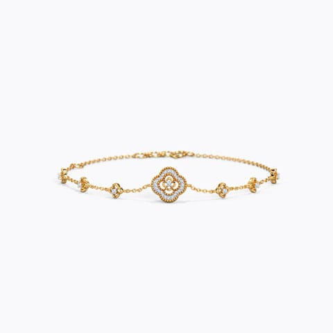 Evelyn Lovely Diamond Bracelet Diamond Bracelets 14 Karat Yellow Gold Evelyn Lovely Diamond Bracelet