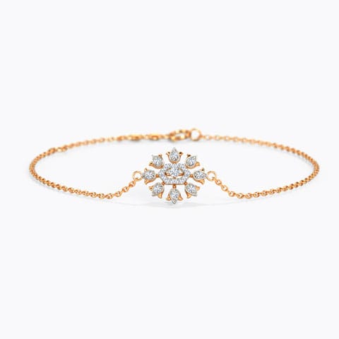 Analia Tulip Diamond Bracelet Diamond Bracelets 14 Karat Rose Gold Analia Tulip Diamond Bracelet