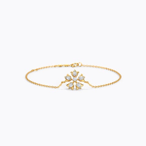 Astoria Tulip Diamond Bracelet Diamond Bracelets 14 Karat Yellow Gold Astoria Tulip Diamond Bracelet