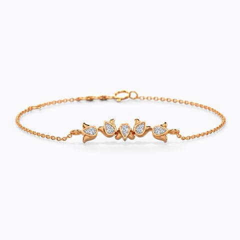 Avalon Tulip Diamond Bracelet Diamond Bracelets 14 Karat Rose Gold Avalon Tulip Diamond Bracelet
