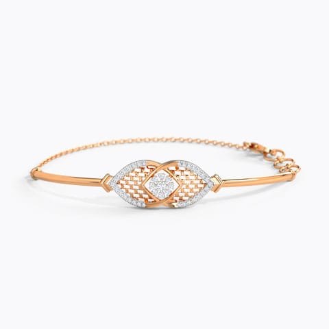 Harlene Mesh Diamond Bracelet Diamond Bracelets 14 Karat Rose Gold Harlene Mesh Diamond Bracelet