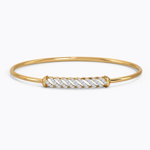 Kinarya Linear Diamond Bracelet Diamond Bracelets 14 Karat Yellow Gold Kinarya Linear Diamond Bracelet