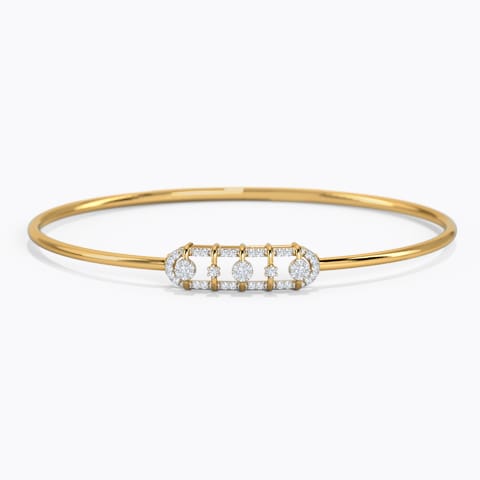 Kaylie Gleaming Diamond Bracelet Diamond Bracelets 14 Karat Yellow Gold Kaylie Gleaming Diamond Bracelet