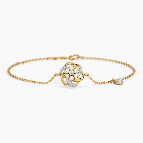 Ingrid Fleur Pearl Bracelet Diamond,Gemstone Bracelets 14 Karat Yellow Gold Ingrid Fleur Pearl Bracelet