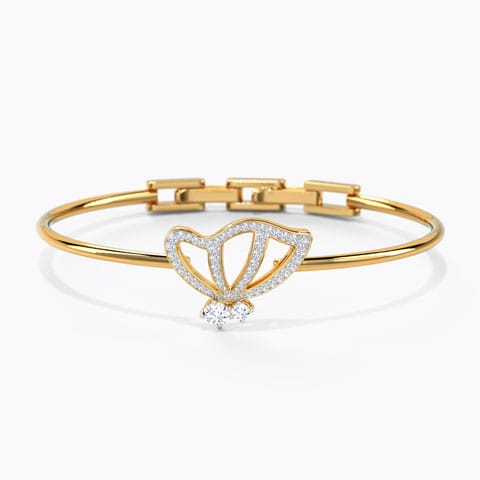 Butterfly Bracelet by Francesa Diamond,Gemstone Bracelets 18 Karat Yellow Gold Butterfly Bracelet by Francesa