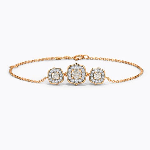 Aarja Diamond Chain Bracelet Diamond,Gemstone Bracelets 14 Karat Rose Gold Aarja Diamond Chain Bracelet