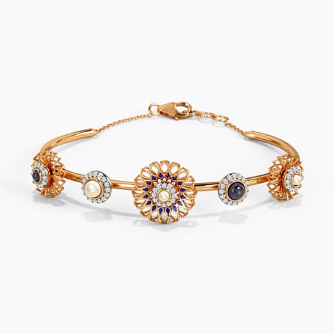 Loulia Pearl Bracelet Diamond,Gemstone Bracelets 14 Karat Rose Gold Loulia Pearl Bracelet