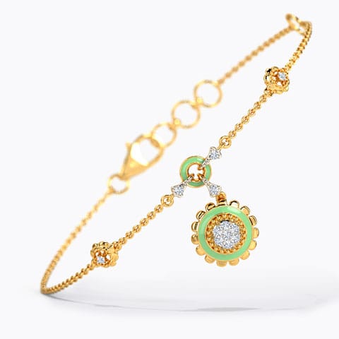 Arezoo Diamond Bracelet Diamond Bracelets 14 Karat Yellow Gold Arezoo Diamond Bracelet