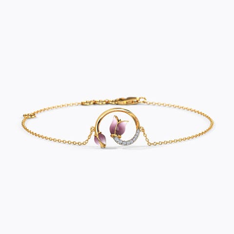 Dianella Tulip Diamond Bracelet Diamond Bracelets 18 Karat Yellow Gold Dianella Tulip Diamond Bracelet
