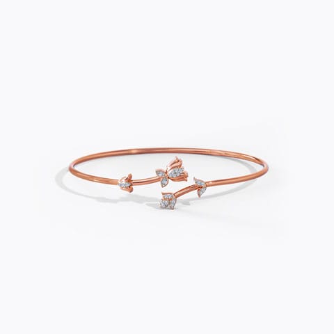 Eretria Flora Diamond Bracelet Diamond Bracelets 14 Karat Rose Gold Eretria Flora Diamond Bracelet