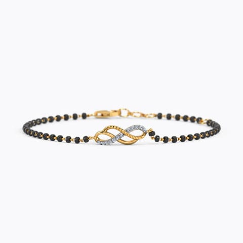 Arden Infinity Diamond Mangalsutra Diamond Bracelets 14 Karat Yellow Gold Arden Infinity Diamond Mangalsutra