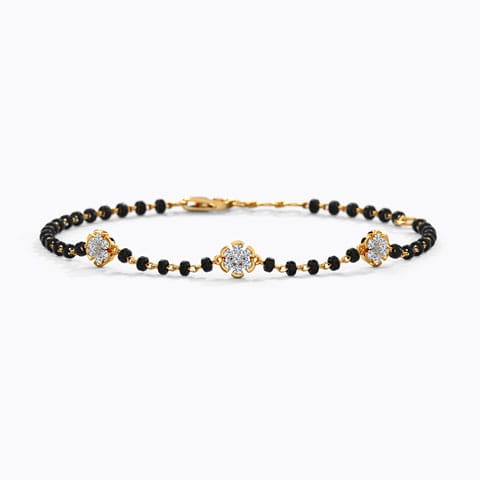 Odelia Diamond Mangalsutra Bracelet Diamond Bracelets 14 Karat Yellow Gold Odelia Diamond Mangalsutra Bracelet