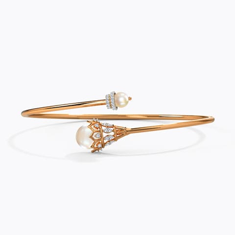 Elrina Pearl Bracelet Diamond,Gemstone Bracelets 14 Karat Rose Gold Elrina Pearl Bracelet