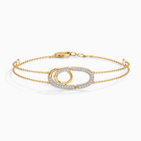 Radiant Lines Diamond Chain Bracelet Diamond Bracelets 14 Karat Yellow Gold Radiant Lines Diamond Chain Bracelet