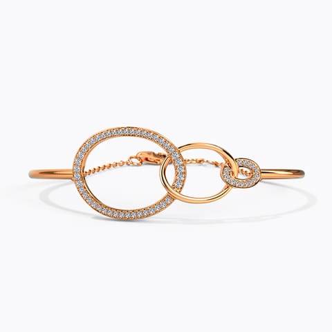 Twinkling Twine Diamond Tube Bracelet Diamond Bracelets 14 Karat Rose Gold Twinkling Twine Diamond Tube Bracelet