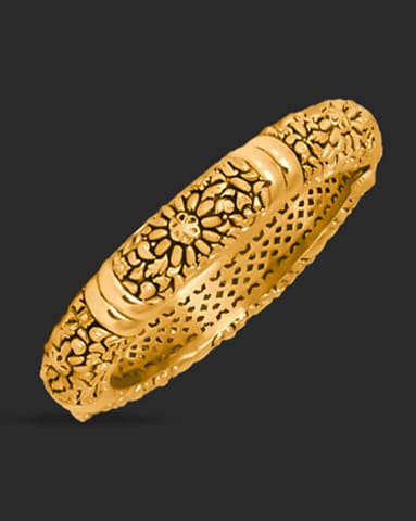 The Temple Garden 22Kt Gold Bangle Gold Bangles 22 Karat Yellow Gold The Temple Garden 22Kt Gold Bangle