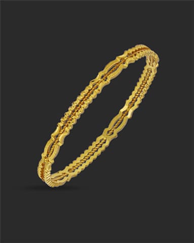 Binu Textured 22KT Gold Bangle Gold Bangles 22 Karat Yellow Gold Binu Textured 22KT Gold Bangle