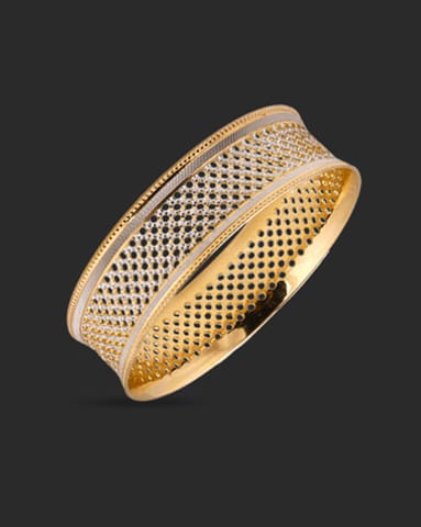Lattice Mesh 22KT Gold Bangle Gold Bangles 22 Karat Yellow Gold Lattice Mesh 22KT Gold Bangle