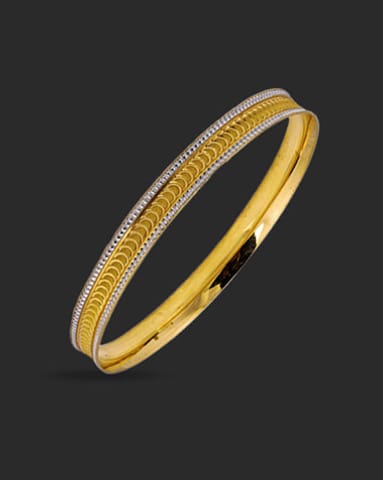 Groovy Texture 22KT Gold Bangle Set of 2 Gold Bangles 22 Karat Yellow Gold Groovy Texture 22KT Gold Bangle Set of 2