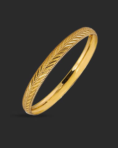 Urban Chevron 22KT Gold Bangle Gold Bangles 22 Karat Yellow Gold Urban Chevron 22KT Gold Bangle