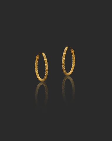 Arohi 22KT Gold Hoop Earrings Gold Earrings 22 Karat Yellow Gold Arohi 22KT Gold Hoop Earrings