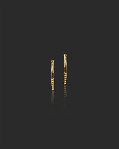 Diti 22KT Gold Hoop Earrings Gold Earrings 22 Karat Yellow Gold Diti 22KT Gold Hoop Earrings