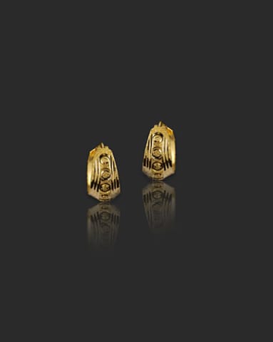 Kavya 22KT Gold Hoop Earrings Gold Earrings 22 Karat Yellow Gold Kavya 22KT Gold Hoop Earrings