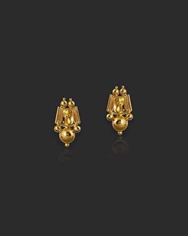 Zarina 22KT Gold Stud Earrings Gold Earrings 22 Karat Yellow Gold Zarina 22KT Gold Stud Earrings