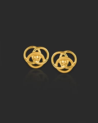 Bhavna 22KT Gold Stud Earrings Gold Earrings 22 Karat Yellow Gold Bhavna 22KT Gold Stud Earrings