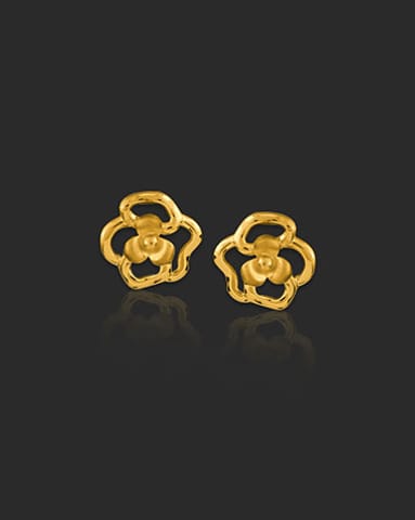 Bhavna 22KT Gold Stud Earrings Gold Earrings 22 Karat Yellow Gold Bhavna 22KT Gold Stud Earrings