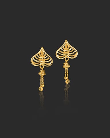 Krisha 22KT Gold Drop Earrings Gold Earrings 22 Karat Yellow Gold Krisha 22KT Gold Drop Earrings