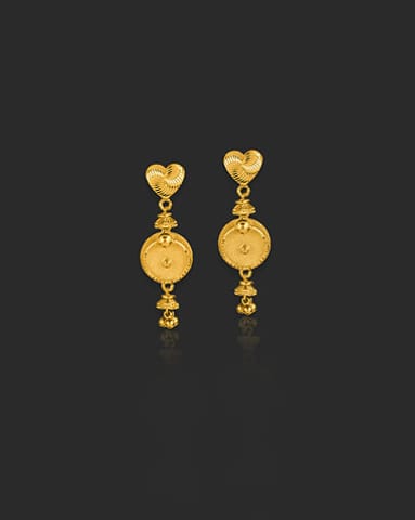 lekhina 22KT Gold Drop Earrings Gold Earrings 22 Karat Yellow Gold lekhina 22KT Gold Drop Earrings