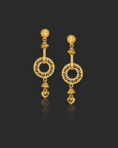 Maira 22KT Gold Drop Earrings Gold Earrings 22 Karat Yellow Gold Maira 22KT Gold Drop Earrings