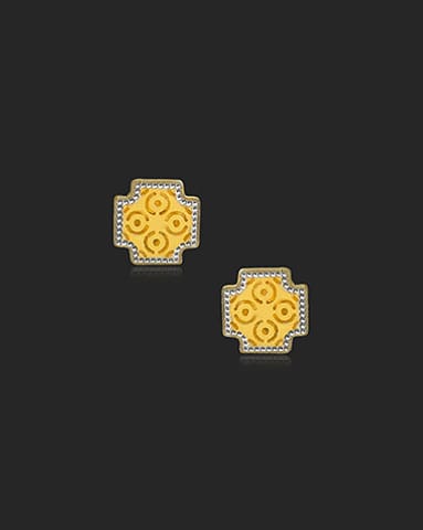 Kejal 22KT Gold Trendy Delicate Earrings Gold Earrings 22 Karat Yellow Gold Kejal 22KT Gold Trendy Delicate Earrings