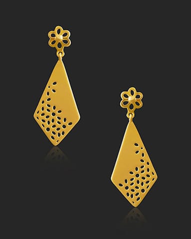 Simran Geometric 22Kt Gold Earring Gold Earrings 22 Karat Yellow Gold Simran Geometric 22Kt Gold Earring