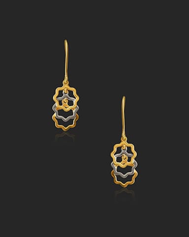 Shashi Geometric 22Kt Gold Earring Gold Earrings 22 Karat Yellow Gold Shashi Geometric 22Kt Gold Earring