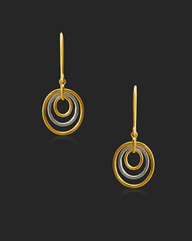 Diyara Geometric 22Kt Gold Earring Gold Earrings 22 Karat Yellow Gold Diyara Geometric 22Kt Gold Earring