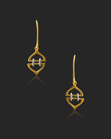 Soumitra Geometric 22Kt Gold Earring Gold Earrings 22 Karat Yellow Gold Soumitra Geometric 22Kt Gold Earring