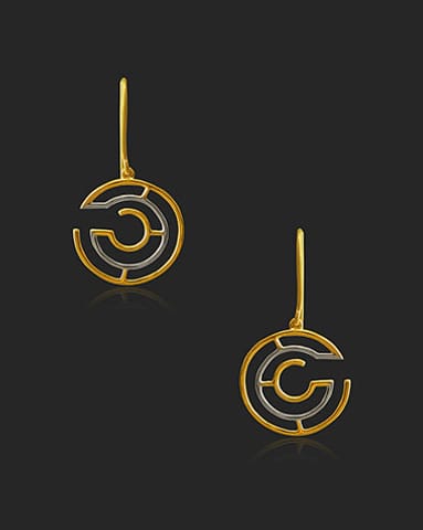 Aairaa Geometric 22Kt Gold Earring Gold Earrings 22 Karat Yellow Gold Aairaa Geometric 22Kt Gold Earring