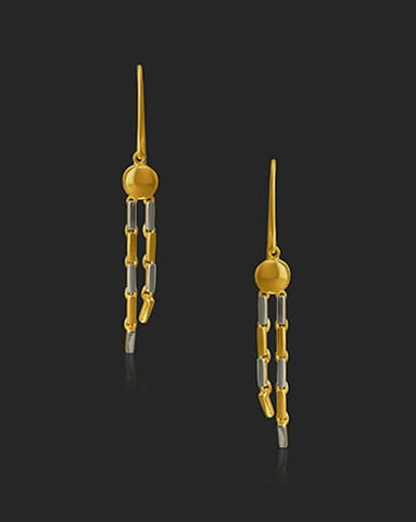 Trisa Abstract 22Kt Gold Earring Gold Earrings 22 Karat Yellow Gold Trisa Abstract 22Kt Gold Earring