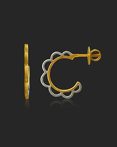 Lianna Flower 22Kt Gold Earring Gold Earrings 22 Karat Yellow Gold Lianna Flower 22Kt Gold Earring