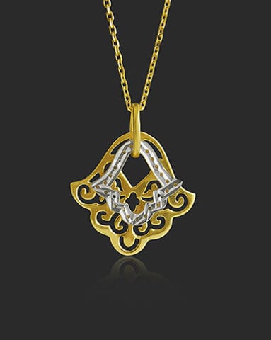 Navya 22Kt Gold Matching Set Charm Necklets Gold Necklaces 22 Karat Yellow Gold Navya 22Kt Gold Matching Set Charm Necklets