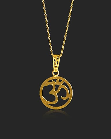 OM 22KT Gold Trendy Delicate Pendants Gold Pendants 22 Karat Yellow Gold OM 22KT Gold Trendy Delicate Pendants