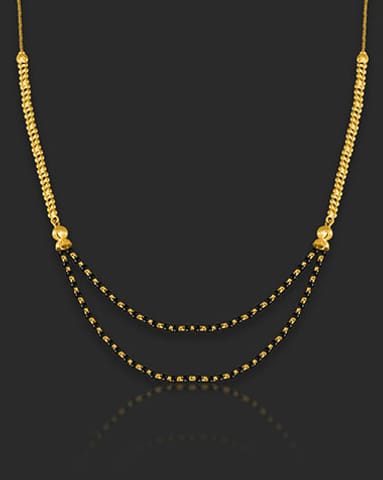Sonika 22 KT Gold Mangalsutra Gold Mangalsutra 22 Karat Yellow Gold Sonika 22 Karat Gold Mangalsutra